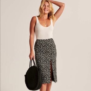 Abercrombie & Fitch floral midi skirt